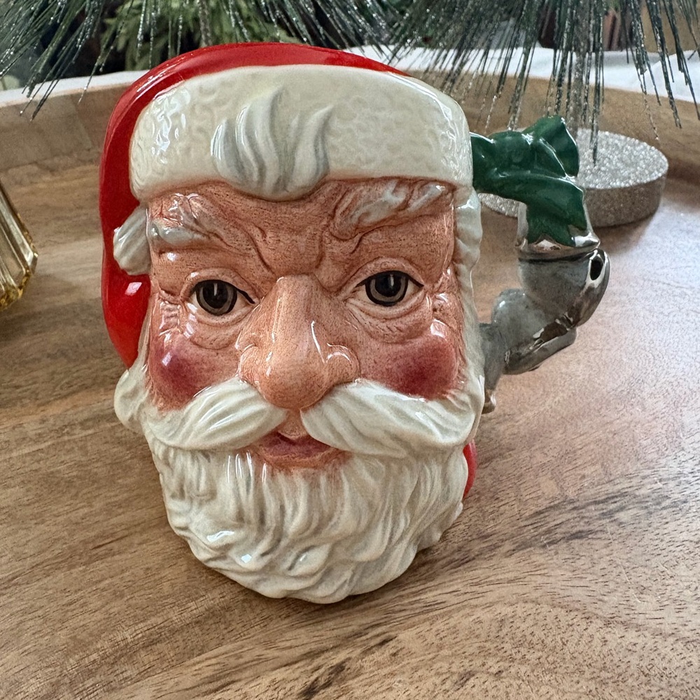 Royal Doulton Santa Claus Mug with Bell Handle Limited Edition Collectible